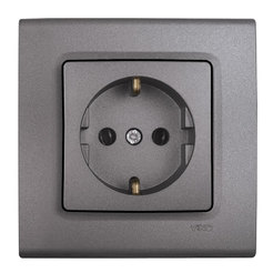 Single electrical outlet 16A Linnera Life gray
