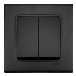Double electrical switch x5 Linnera Life black