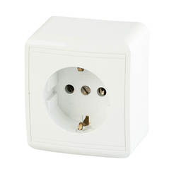 Electric outlet for outdoor installation 16A IP20 white Toti MELOPLAM
