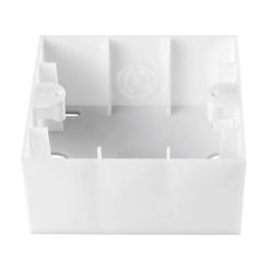 Console box for outdoor installation of switches and sockets, white KARRE PLUS