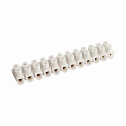 12-pole chandelier terminal for wires 2.5 sq.mm., white