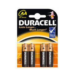 Батарейки щелочные AA MN1500 (LR6) 4шт/блистер DURACELL