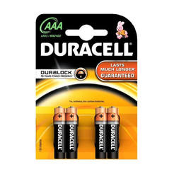 Alkaline batteries AAA MN2400 (LR03) 4pcs/blister DURACELL