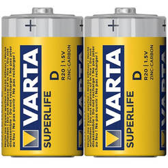 Цинковые батарейки R20 D SUPERLIFE VARTA