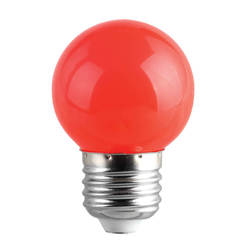 Diode LED lamp COLORS - red 1W E27 G45 25000h VIVALUX