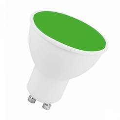Светодиодная лампа зеленый свет 6W 88lm GU10 15000h