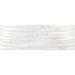 Faience Bianco Onda 25.5x75.5 cm white gloss 4734 (1.16 sq.m/box)
