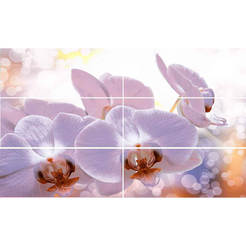 Декоративная плитка Viola Orchid 2493, 60x100см, набор из 6 плиток 20/50см, фиолетовая