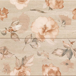 Decor tile Fiore Calisto 5908, 50/50 cm, beige color, flowers