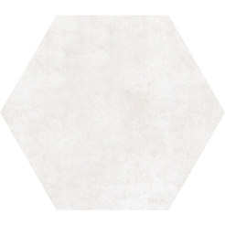 Granite tile Alpha Blanco 25.8 x 29cm matte white hexagon (1 sq.m/carton)