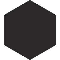 Плитка гранитная Apini 23 x 26,5 см черная матовая шестиугольная (0,64 кв.м/коробка)