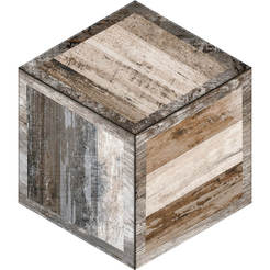 Шестиугольная гранитная плитка Mix wood 43,5 x 50,3 см матовая (1,31 кв.м/коробка)