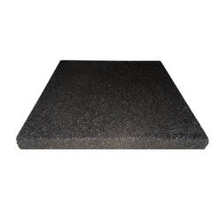 Rubber flooring black 400 x 400 x 30 mm