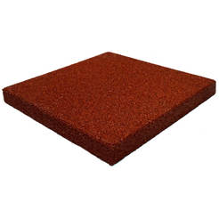 Rubber flooring red 400 x 400 x 40 mm