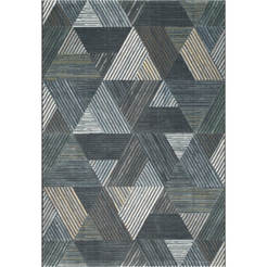 Carpet Canyon 133 x 195cm gray triangles black