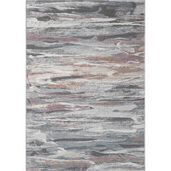 Carpet 120 x 170 cm Argentum gray pink lines polypropylene thermo-fixed