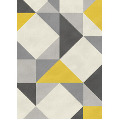 Carpet Picasso rhombuses mustard cream 120 x 170cm 100% polypropylene half 7mm