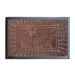 Entrance door mat mat 40 x 60 cm brown Syntetic