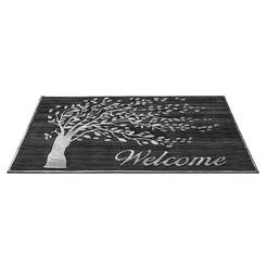 Entrance door mat 45 x 75 cm black Tree-mat