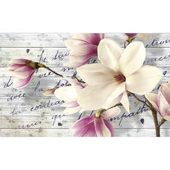 3D Wallpaper for wall - Flowers, white and pink 368 x 254 cm
