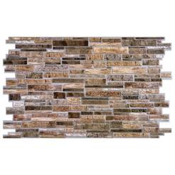 Decorative 3D wall panel stone wall brown PVC 977 x 496mm, 4638