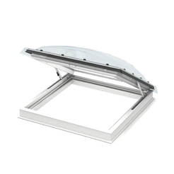 Flat roof outlet CXP 0473, 100 x 100 cm, for living quarters, transparent / white