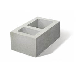 Concrete body double ventilation 44 x 26 x 20 cm gray