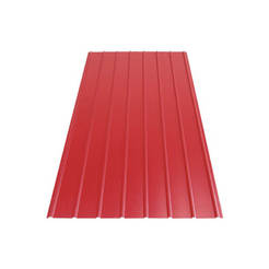 Trapezoidal sheet metal for roofs - profile sheet metal 2m x 0.91m red, 0.3mm, h12mm