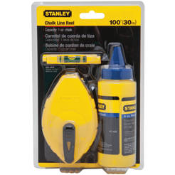 Masonry brush 30m set with blue paint 115g and thread level STANLEY