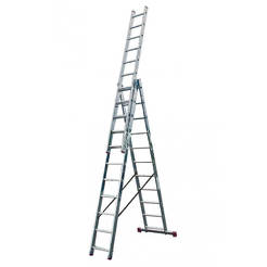 Aluminum ladder, professional 3 x 7 Corda
