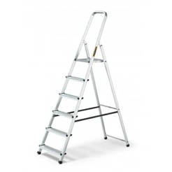 Household ladder aluminum 119cm to 125kg 5+1 steps
