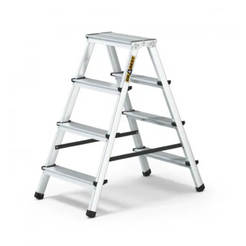 Aluminum ladder with two arms 82cm up to 125kg 2x4 steps