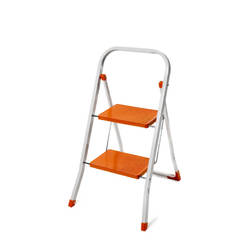 Metal ladder - 2 steps, orange