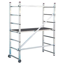 Movable aluminum scaffolding on wheels 3 meters