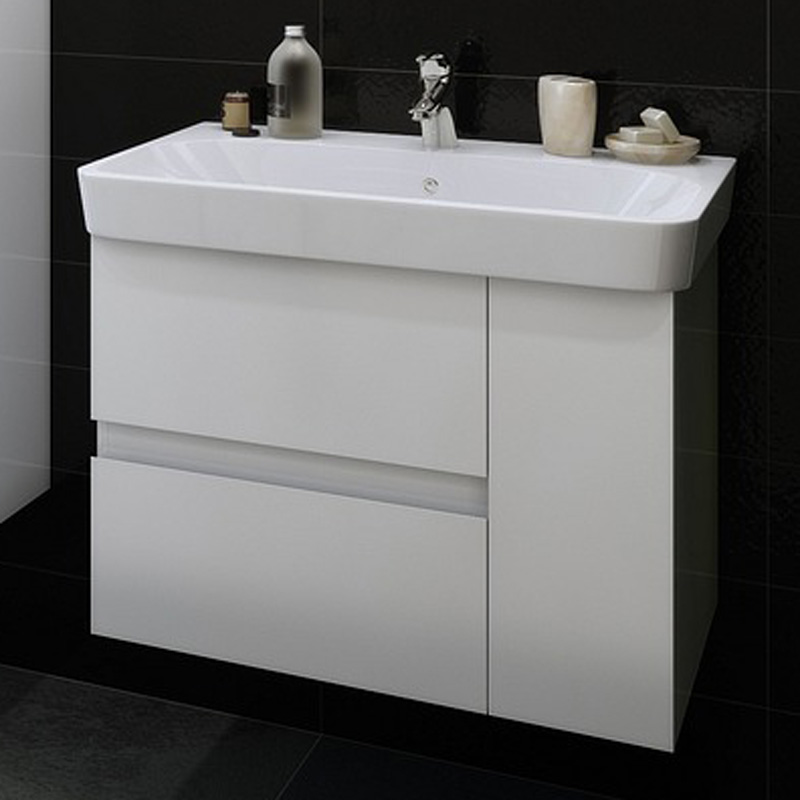 PVC with bathroom sink, mechanism with smooth closing 75 x 48 x