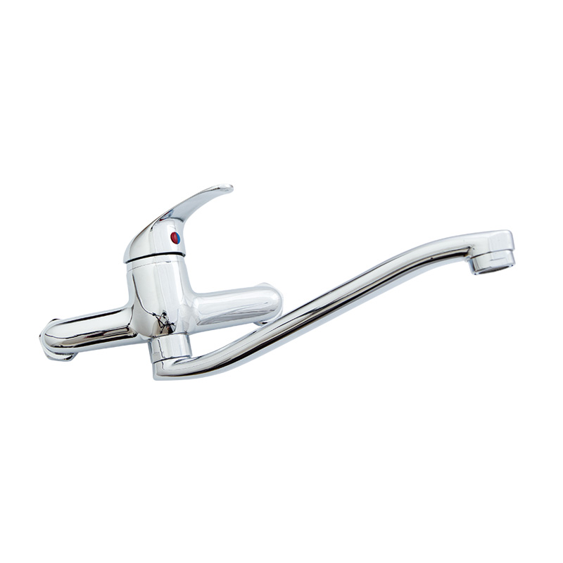 Wallmounted kitchen sink mixer with one handle Crystal ⋆ MASTERHAUS
