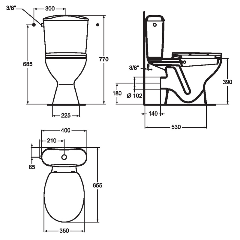 Моноблок с биде и задним сливом Ulysse/Style VIDIMA ? MASTERHAUS