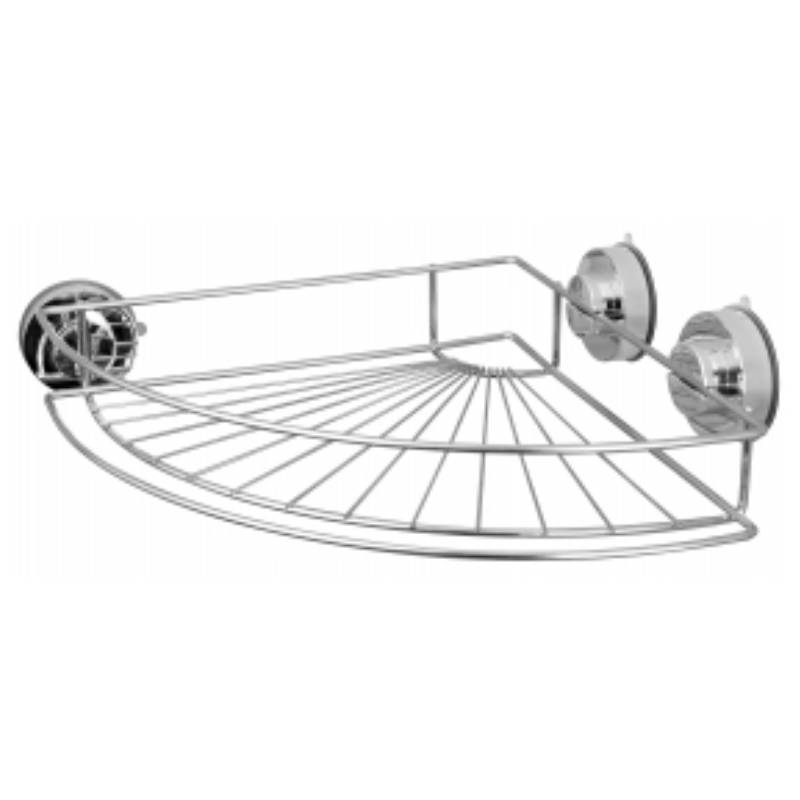 Corner shelf for bathroom, lattice - vacuum installation ⋆ MASTERHAUS