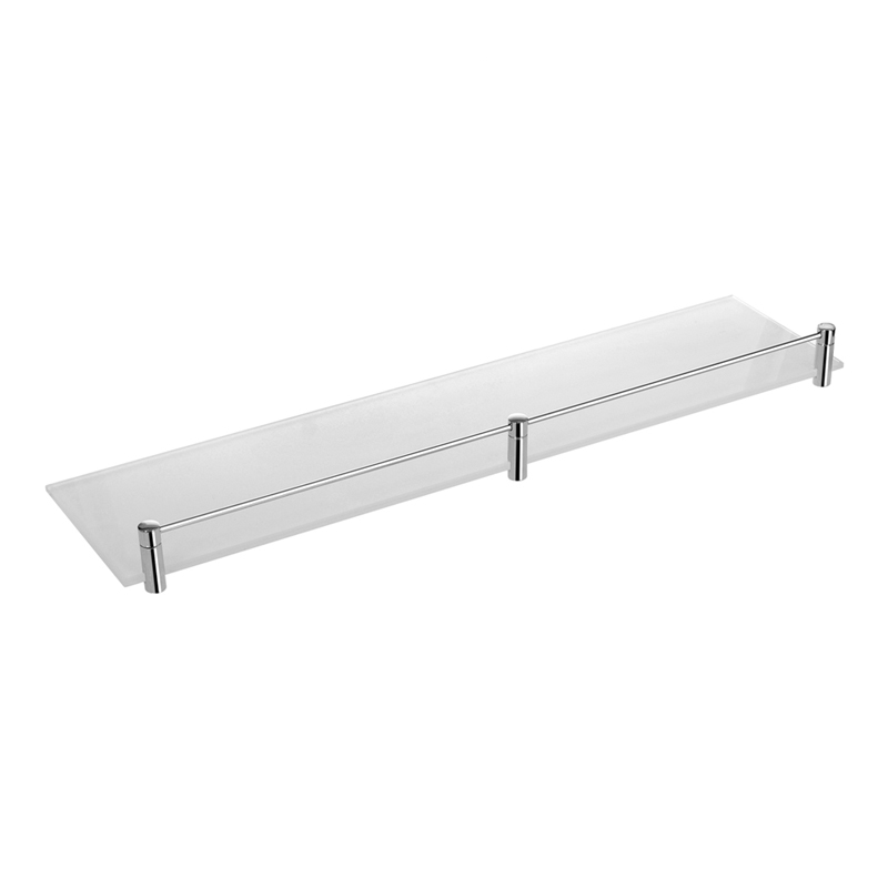 Single glass shelf for bathroom with board 50 x 12 cm, 6 mm ⋆ MASTERHAUS