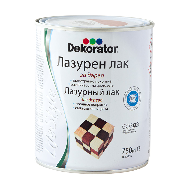 Лазурен лак 0.75л палисандър ⋆ MASTERHAUS