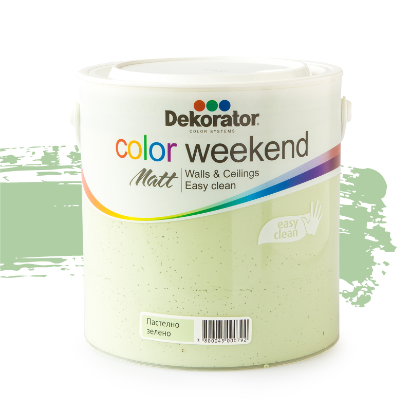 Latex Color Weekend Pastel green 2.5l matt ⋆ MASTERHAUS