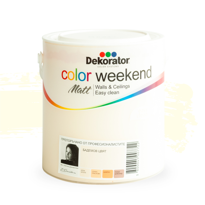 Dekorator Lateks Color Weekend Bademov Cvyat 2 5l Mat Masterhaus