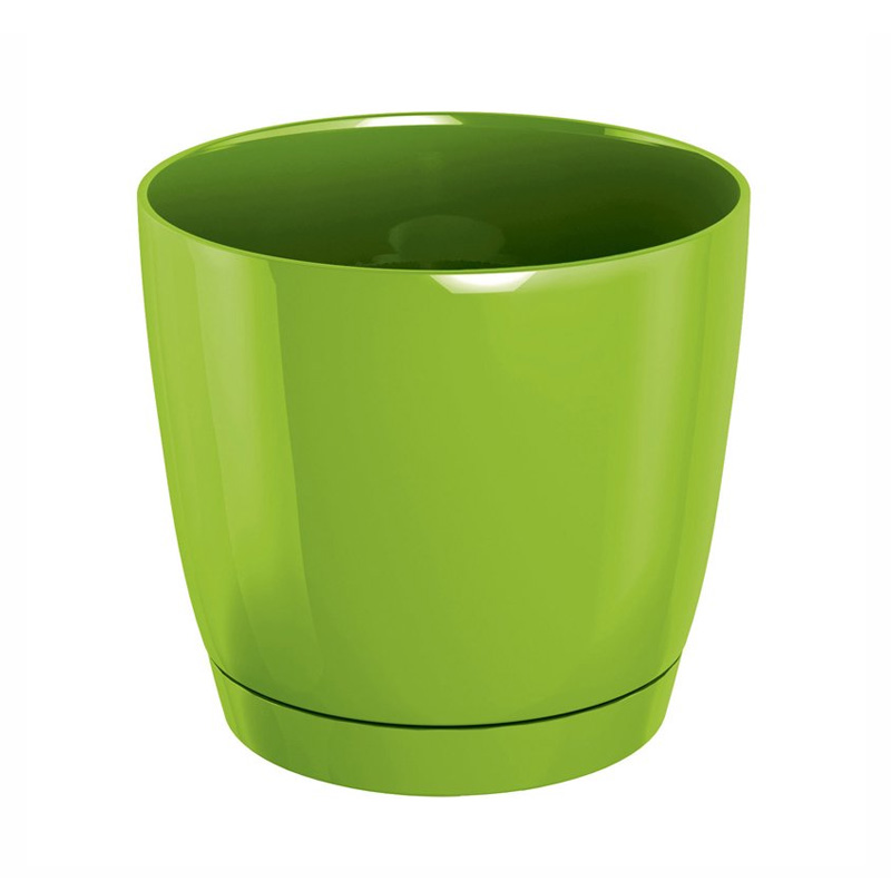 Flowerpot di plastica rotondo Coubi rotondo P in bianco Colore 13.5