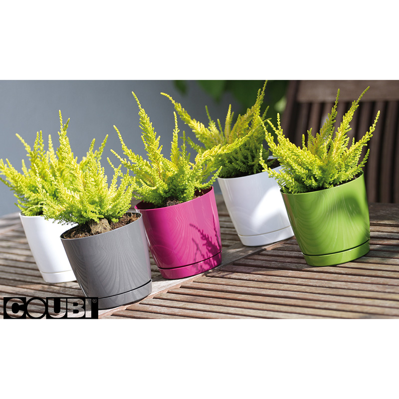 Vaso Rotondo In Plastica Coubi Round P – Bianco – 24x24x22 Cm – Prosperplast