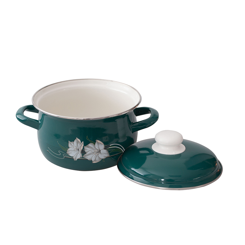 Enameled pot Decor 18cm 2.8l ⋆ MASTERHAUS