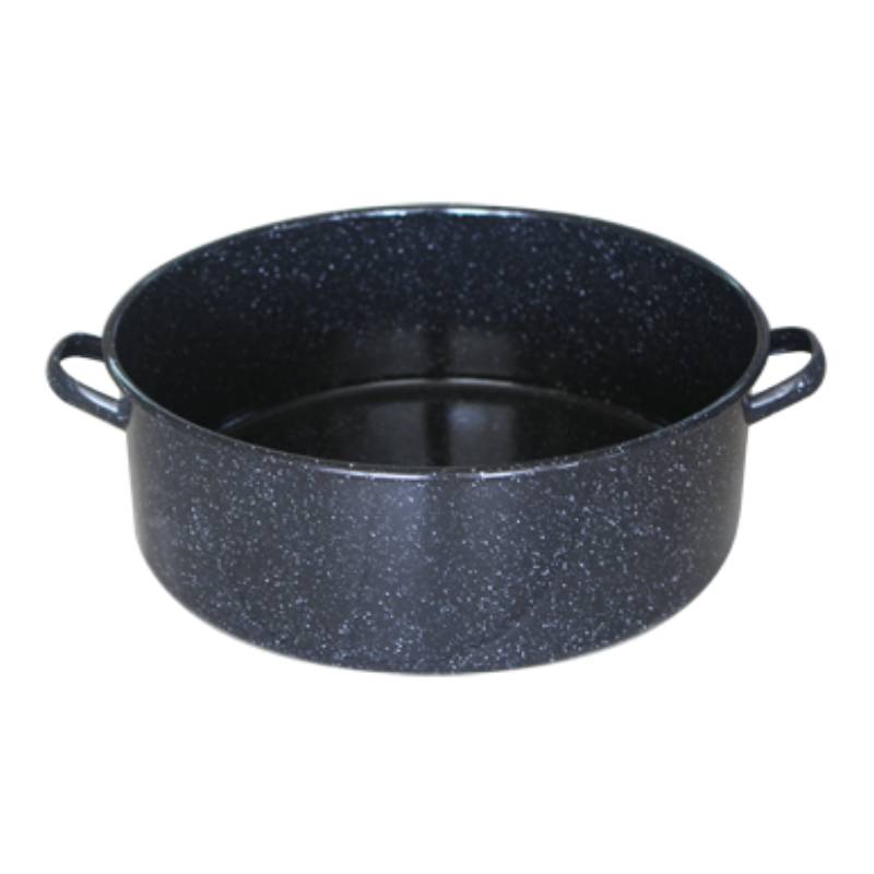 Round tray with handles 28 l 48 x 16 cm black ⋆ MASTERHAUS