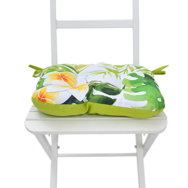 Chair cushion 38 x 38 cm, polyester/foam + cotton wool, Tropic ⋆ MASTERHAUS