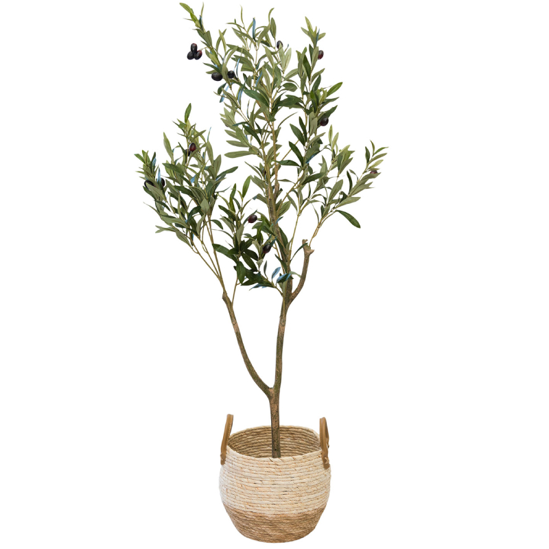 Kunstpflanze Baum Olive im Topf 1,2m Arrangement  MASTERHAUS