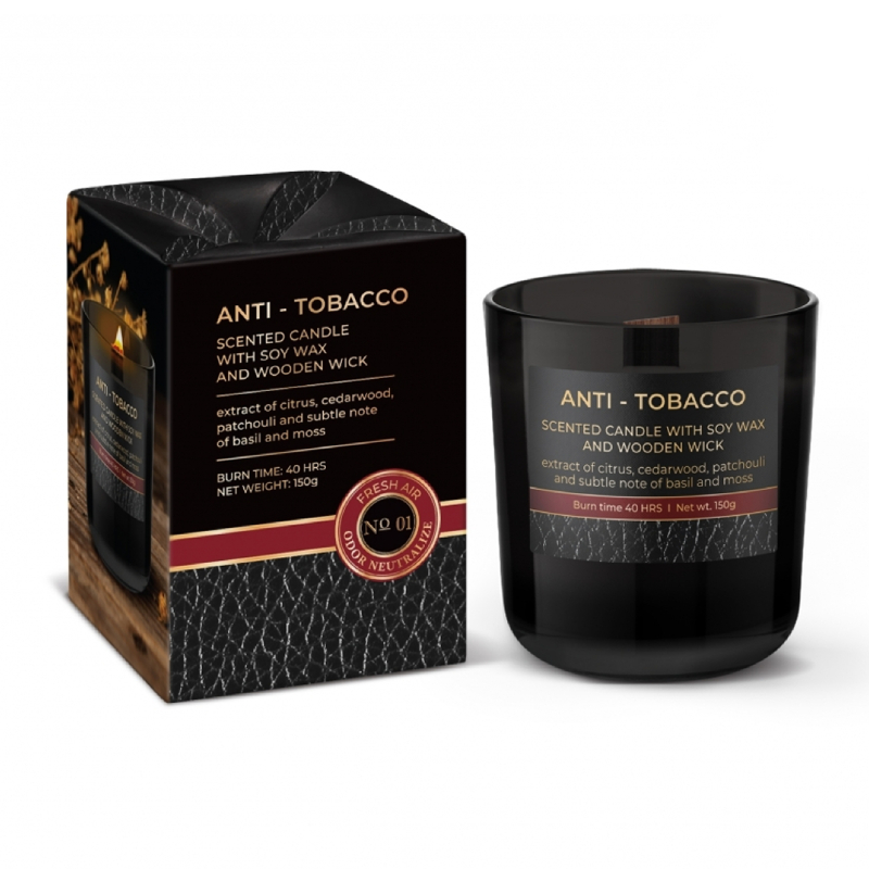 anti tobacco smell Scented candle in a cup 150g Anti tobacco ⋆ MASTERHAUS