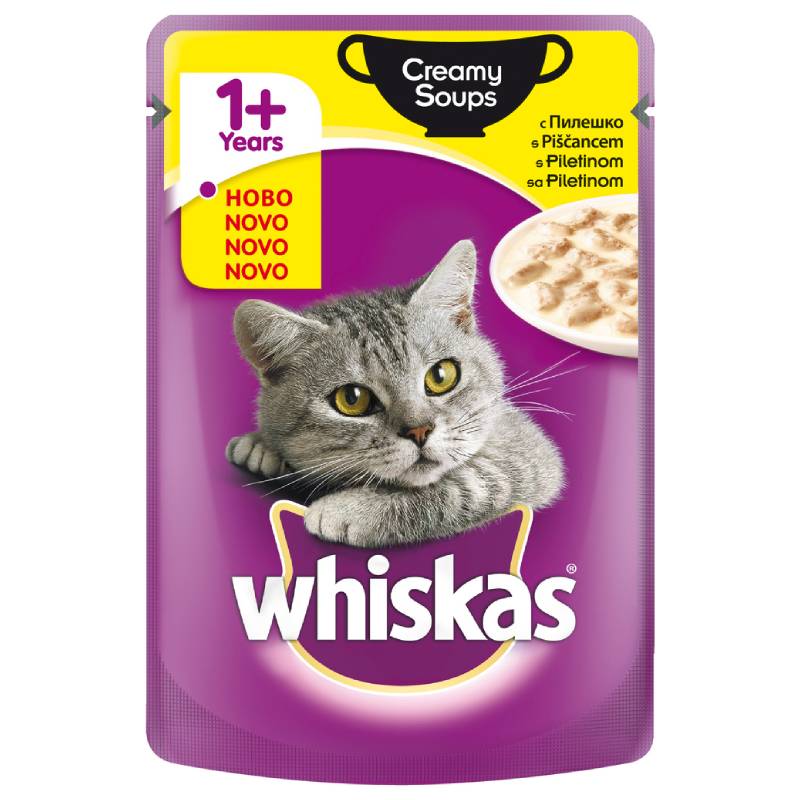 Whiskas creamy soup clearance cat food